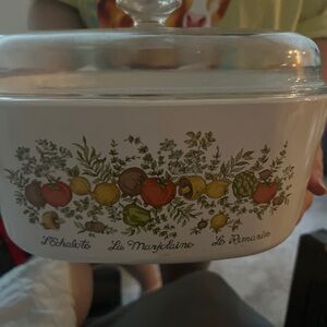 Vintage CorningWare “Spice of Life” 5 Qt Casserole Dish (A-5-B) with lid